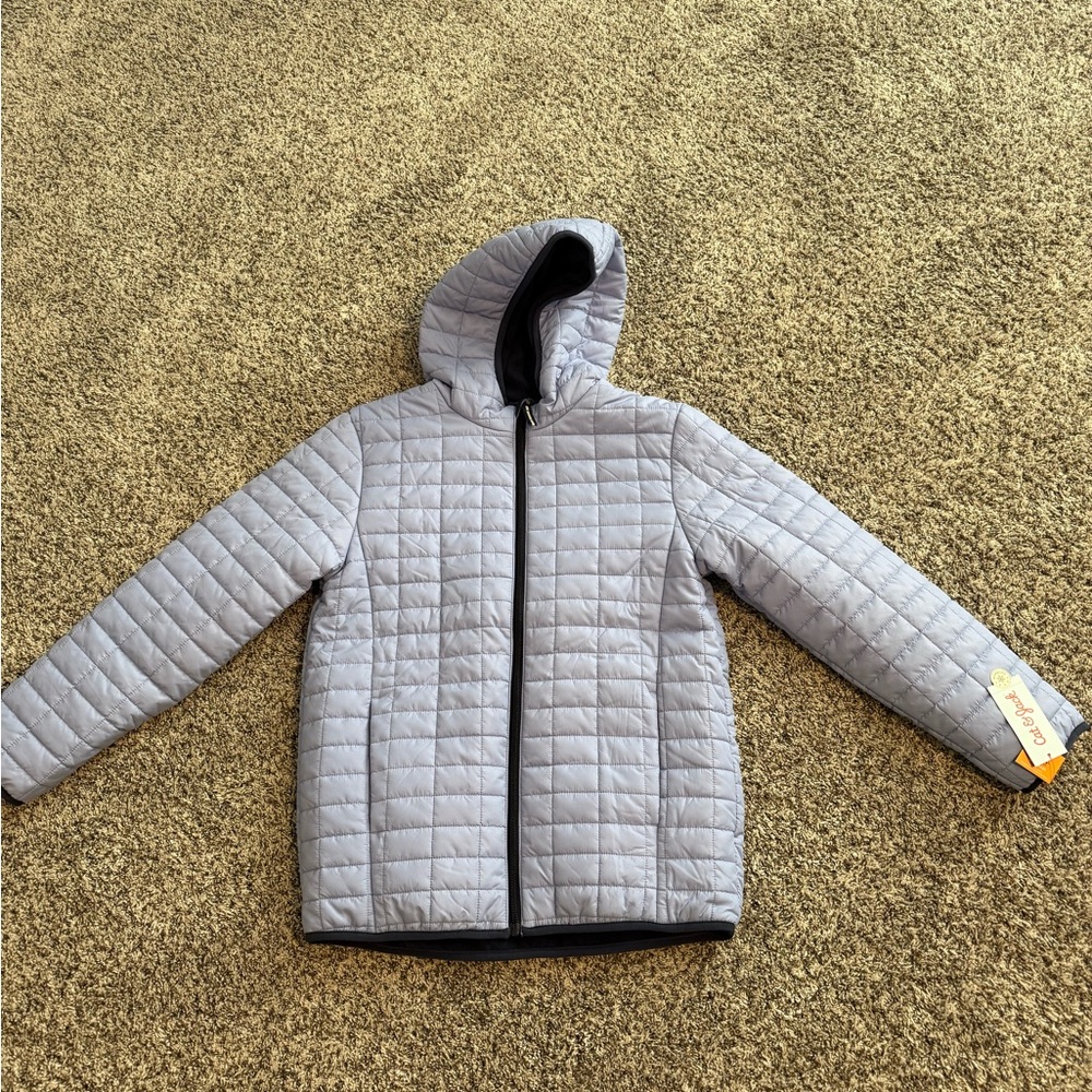 Kids Cat & Jack Periwinkle Soft Puffer Jacket w/Fleece Layering